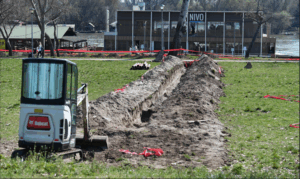 Blokada radova na Savskom nasipu, 23. mart. Foto: Srđan Ilić